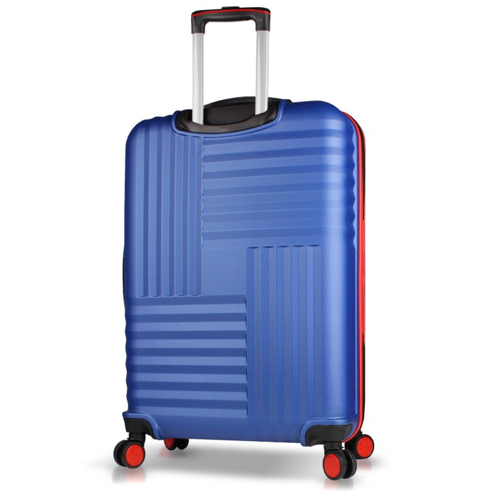 Zoozie Bags Maleta Azul Marino de Gran Tamaño con Ruedas 360°